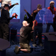 Workers install plexiglass barriers on the stage ahead of the vice presidential debate in Kingsbury Hall of the University of Utah October 6, 2020 in Salt Lake City, Utah. U.S. Vice President Mike Pence and Democratic vice presidential nominee Sen. Kamala Harris (D-CA) will face off in the 2020 vice presidential debate on Wednesday evening.